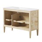 Modway - Elysian 48" Vanité de salle de bain à un seul lavabo - Burl blanc-Placage en bois de burl