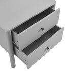 Modway - Emmeline À 2 tiroirs festonnés Table de chevet, Gris clair-8