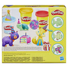 Play-Doh - Ce coffret de 12 pots -4 couleurs de pâte éclat métallique : fabriqué avec de paillettes de mica d'origine naturelle, les couleurs scintillantes de pâte verte, violette, rose et dorée ajoutent une touche brillante aux créations des enfants