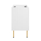 Modway - Chaucer 30" Armoire de toilette de salle de bain (lavabo non inclus) - Blanc-Portes en rotin tissé