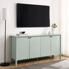 Modway - Emmeline 66" 4 portes festonnées Armoire à buffet - Sage-Tablette réglable