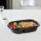 Rubbermaid - Contenants divisés pour la préparation des repas TakeAlongs à emporter, 887 ml (3,7 tasses), paquet de 5-Sans BPA, lavable dans le panier supérieur du lave-vaisselle, va au congélateur. base sécuritaire pour le micro-ondes