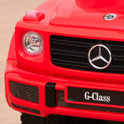 Aosom - Mercedes-benz g350 licensed toddler sliding car - rouge-Siège confortable avec repose-pieds, barre de protection et pare-soleil 