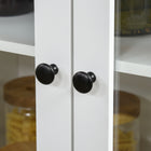 HOMCOM - Armoire de cuisine 61 po avec étagères et portes à fermeture douce - blanc-Couleur : Blanc 