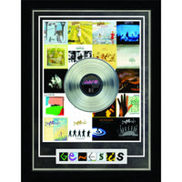 Genesis Discography impression With Platinum LP - Impression encadree - 29" x 38"-Qualité supérieure - music memorabilia