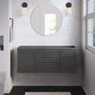 Modway - Render 48" Armoire de lavabo compatible avec un seul lavabo (non inclus) - Gris-MDF et panneau de particules