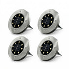 Bell+Howell - Lampes solaires disque d'extérieur ultra-lumineuses de luxe - Paquet de 4-Lot de 4 disques solaires: lot de 4 disques led solaires à encastrer au sol pour paysage, jardin, allée, patio, entrée, marches design discret et plat