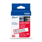 Brother - Ruban adhésif très résistant authentique pour étiqueteuses P-touch - 12 mm de largeur - blanc avec texte noir-Ruban TZe très résistant de 12 mm blanc avec texte noir pour étiqueteuses P-touch de Brother