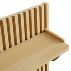 Modway - Render Cannelé Panneau porte-manteaux avec tablette in Chêne clair-6