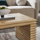 Modway - Canto Conception rectangulaire empilée Table basse - Chêne vieilli-Durable MDF Construction