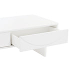 Manhattan Comfort - Table basse moderne Ella 120 cm - Blanc-Tiroir élégant sans poignée pour un aspect propre et épuré