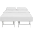 Modway - Horizon Acier inoxydable Cadre de lit complet, Blanc-Élimine le besoin de sommier