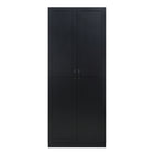 Manhattan Comfort - Placard de rangement moderne Hopkins 29,61 po à 7 étagères - Noir-Armoire moderne autoportante à 1 section avec compartiments de rangement pour chambre et usage de stockage