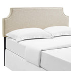Modway - Laura Tissu rembourré Tête de lit Queen, Beige-Panneau en plaques de particules