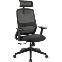 MotionGrey - Fauteuil de bureau ergonomique NovaCloud à dossier haut avec appui-tête 2D et accoudoirs réglables - Noir-Confort réinventé – Dotée d’un coussin d’assise haut de gamme, extra-épais et très moelleux, nettement plus confortable que les chaises de bureau standard, offrant un confort supérieur et un soulagement de la pression pendant de longues heures en position assise