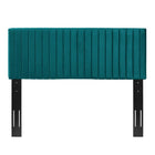 Modway - Keira Performance Velvet Tête de lit complète / Queen, Sarcelle-Rembourrage en mousse dense