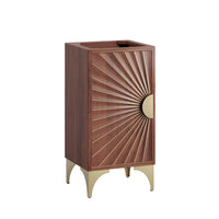 Modway - Daylight 18" Armoire à coiffeuse de salle de bain - Noyer-Armoire de toilette moderne pour salle de bain