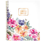AT-A-GLANCE - Agenda scolaire hebdomadaire/mensuel Badge floral 2026-2027 - 11 po H x 8 1/2 po l - multicolore - bilingue-13 mois : juillet 2026 à juillet 2027