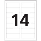 Avery - Étiquettes rectangulaires blaches, 1-1/2 po x 4 po, Paquet de 1400 (5159)-Compatibles avec les imprimantes laser et à jet d’encre