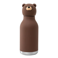 Asobu - Bouteille Bestie Acier inoxydable isolé sous vide - 16 oz - Ours Brun-Reste Froide Pendant Des Heures, Bouchon Vissé Étanche