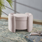 Modway - Nebula Velours Performance Rembourré Ottoman - Rose-Siège amovible