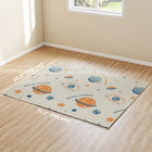 Qaba - Tapis de jeu pour bébé 77 po L x 69 po l - tapis de rampe extra large pliable double face, thème astronaute et planète-Rembourrage épais de 0,6 po (1,5 cm) amortit les chutes, protégeant la sécurité de votre bébé 