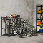 Soozier - Support de vélo - noir-Panier supérieur et crochets en S pour des options de rangement supplémentaires