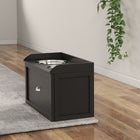 PawHut - Grandes gamelles surélevées pour chien avec rangement, support de gamelle surélevé - noir-Couleurs : Noir, Argent 