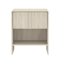 Manhattan Comfort - Table de nuit contemporaine Novara 22" à 1 tiroir - Chêne blanchi-Finition stratifiée aspect bois : aspect bois chaud et naturel avec une surface durable et facile à nettoyer