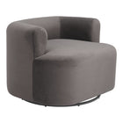 Zuo - Mugav Chaise pivotante - Gris-Aucun assemblage requis