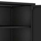 Manhattan Comfort - Ava 23,6 po Buffet d’Appoint Moderne - Noir-Pieds en métal avec patins de protection réglables pour une stabilité sur mesure