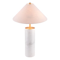 Zuo - Ciara Lampe de table - Beige/Blanc-Ampoule MAX 25W forme G50 à douille E12 x2 (non incluse)