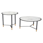 Zuo - Davis Table basse - Blanc/Noir - Ensemble de 2-Couleur: Blanc/Noir