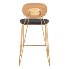 Zuo - Georges Tabouret de comptoir - Gris/Or - Ensemble de 2-Garantie limitée de 3 ans