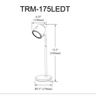 Dainolite - Lampe de bureau moderne Tram - Noir mat-Température de couleur réglable