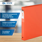 Davis Group Super économie, Reliure à anneaux ronds 1 po, paquet de 6 – Orange-Anneau Rond, Non-Verrouillage