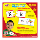 Puzzles amusants à connaître sur l'alphabet majuscule et minuscule TREND -Pièces durables de 3" x 3". Boîte de rangement robuste.