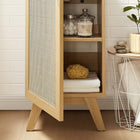 Modway - Soma 18" Armoire de toilette de salle de bain (lavabo non inclus) - Chêne-Porte en rotin