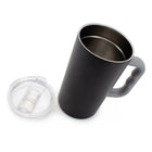 General Supply Goods + Co - Tasse à café avec poignée 600 ml - Noir-Poignée moulée