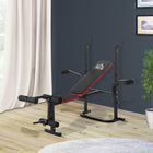 Soozier - Banc de musculation réglable avec développeur de jambes et support pour barre-Banc de musculation résistant aux éclats, d'une solidité supérieure, peut supporter jusqu'à 330 lb