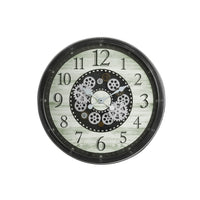 Monarch Specialties - Horloge - 30 po Rond - Mécanisme D'Engrenage - Surdimensionné Grand - Horloge Murale - Brun - Transitionnel-Horloge murale ronde de 30 pouces, surdimensionnée et chic, dotée d'un mécanisme à engrenages unique, qui s'adapte à tous les styles de décoration intérieure