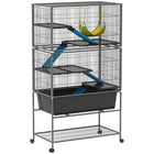 PawHut - Cage à 5 niveaux pour rat, lapin, furet, chinchilla 34,6 po L x 18,9 po l x 59,3 po H-Conception à 5 niveaux maximise l'espace pour plusieurs petits animaux 