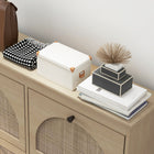 HOMCOM - Armoire à chaussures étroite avec 4 tiroirs basculants - chêne-Surface traitée au mélamine pour un entretien facile 