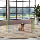 PawHut - parc pour animaux portable octogonal, clôture d’exercice pour chien pour extérieur-8 piquets de sol sont inclus dans l'emballage pour assurer la stabilité