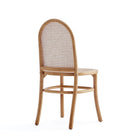 Manhattan Comfort - Lot de 4 chaises de salle à manger Paragon 44,5 cm style industriel chic - Naturel et Avoine-Dossier haut rond unique pour le style et le confort