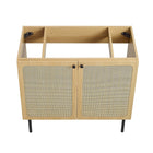 Modway - Chaucer 36" Armoire de toilette de salle de bain (lavabo non inclus) - Chêne-Stratifié à grain de bois