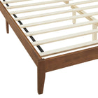 Modway - Sirocco Rotin et bois Lit plateforme Queen, Noyer-9