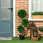 HOMCOM - Topiaire buis trois boules 3 pi pour intérieur extérieur - vert-Les buissons en forme de boule apportent une touche de verdure intéressante partout 