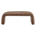 Modway - Dax Cuir végane de 50,5" Rembourré Banc d’accent - Brown-Capacité de poids : 331 lb.