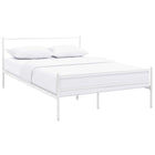 Modway - Alina Quai Cadre de lit queen-lit, Blanc-Cadre en acier robuste revêtu de poudre
